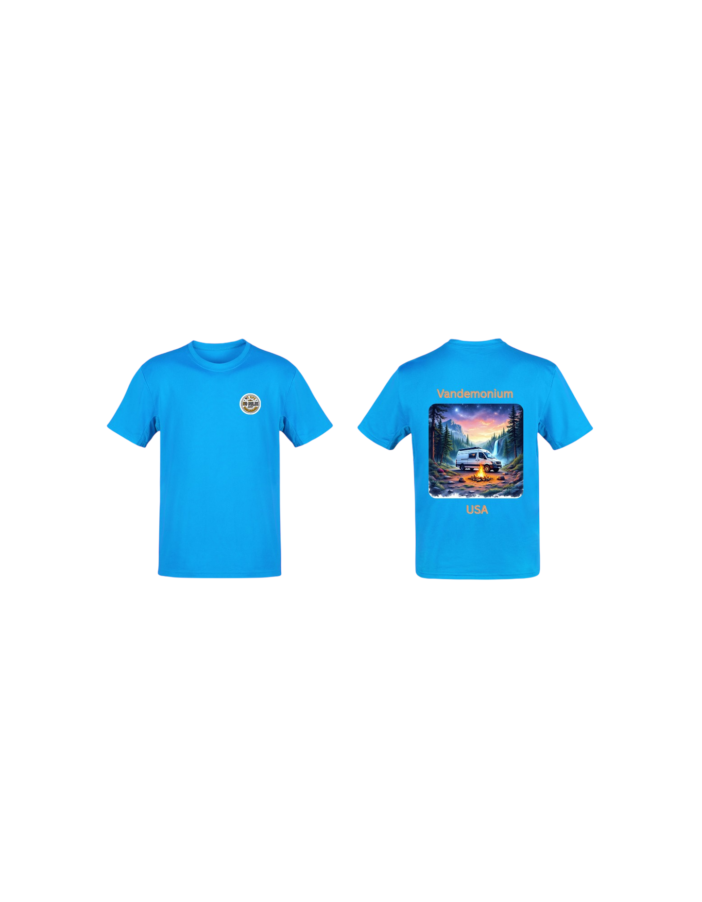 VandemoniumUSA Blue Short Sleeve Dry Fit